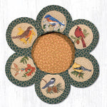 Earth Rugs TNB-365 Song Birds Trivets in a Basket 10``x10``