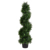 Vickerman TP170536 3' Artificial Potted Green Cedar Spiral Tree