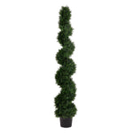 Vickerman TP170572 6' Artificial Potted Green Cedar Spiral Tree