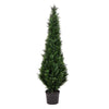Vickerman TP170660 5' Artificial Potted Green Cedar Tree
