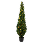 Vickerman TP170672LED 6' Artificial Potted Green Cedar Tree