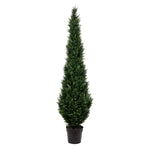 Vickerman TP170684 7' Artificial Potted Green Cedar Tree
