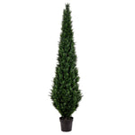Vickerman TP170696 8' Artificial Potted Green Cedar Tree