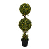 Vickerman TP170736LED 3' Artificial Double Ball Green Boxwood Topiary