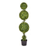 Vickerman TP170760 5` Artificial Triple Ball Green Boxwood Topiary