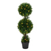 Vickerman TP170836LED 3' Artificial Double Ball Green Cedar Topiary