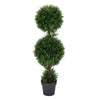 Vickerman TP170836 3' Artificial Double Ball Green Cedar Topiary