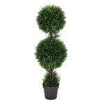Vickerman TP170836 3' Artificial Double Ball Green Cedar Topiary