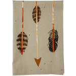 HiEnd Accents Large arrow printed Tea Towel, 5 Piece Set