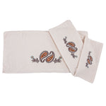 HiEnd Accents Rebecca Embroidered Western Paisley 3PC Bath Towel Set