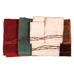 HiEnd Accents Embroidered Barbwire Towel Set