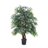 Vickerman TXX1440-06 4' Artificial Green Smilax Extra Full Bush in a Black Plastic Pot