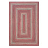 Homespice Decor 314642  5' x 8' Rectangular Terracotta Ultra Durable Braided Rug