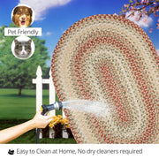 Homespice Decor 307095  2.5' x 6' Oval Tuscany Ultra Durable Braided Rug
