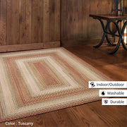 Homespice Decor 307095  2.5' x 6' Oval Tuscany Ultra Durable Braided Rug