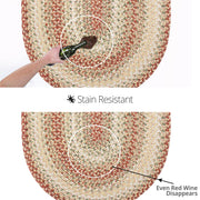 Homespice Decor 307095  2.5' x 6' Oval Tuscany Ultra Durable Braided Rug