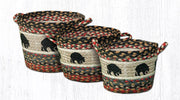 Earth Rugs UBP-43 Black Bears Printed Utility Basket 9``x7``