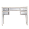 The Urban Port 5 Drawer Wooden Console Table with Mirror Inserts, Silver and Gray