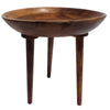 The Urban Port UPT-164562  Round Wooden Folding Table with Tapered Legs, Brown