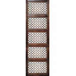 The Urban Port Decorative Mango Wood Wall Panel with See Through Circular Pattern, Brown