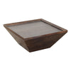 The Urban Port 36 `` Square Shape Acacia Wood Coffee Table with Trapezoid Base, Brown