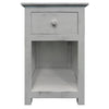 The Urban Port Single Drawer Wooden Side Accent Table with Open Bottom Shelf, White