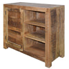 The Urban Port 3 Drawer Wooden Wine Bar Cabinet with 1 Door Storage and Wine Slots, Brown