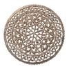 The Urban Port UPT-225286 30 `` Round Wooden Carved Wall Art with Intricate Cutouts, Distressed White
