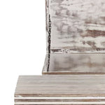 The Urban Port 4 Drawer Handmade Wooden Accent Chest with Carved Drawer Front, Brown and Black