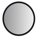 The Urban Port 28 `` Round Wooden Floating BeveLed Wall Mirror, Black