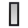 The Urban Port 67 `` Leaning Floor Full Length Mirror with Wooden Framework, Brown