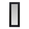 The Urban Port 67 `` Leaning Floor Full Length Mirror with Wooden Framework, Brown