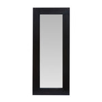 The Urban Port 67 `` Leaning Floor Full Length Mirror with Wooden Framework, Brown