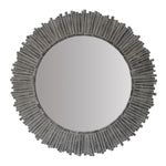 The Urban Port UPT-226274 32" Round BeveLed Floating Wall Mirror , Gray
