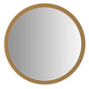 The Urban Port 32 `` Round Wooden Frame Floating Wall BeveLed Mirror, Brown