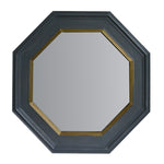 The Urban Port 32 `` Octagonal Shape Wooden Floating Frame Flat Wall Mirror, Gray