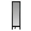 The Urban Port 65 inch Rectangle Wooden Cheval Full Length Standing Mirror with Easel Legs, Black