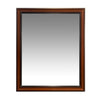 The Urban Port Molded Polystyrene Frame Wall Mirror with Beaded Details, Cherry Brown