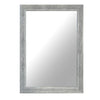 The Urban Port Rectangular Polystyrene Encased Wall Mirror with Textured Details, Chrome