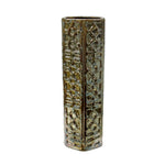 Sagebrook Home Hexagonal Vase, Antique Silver