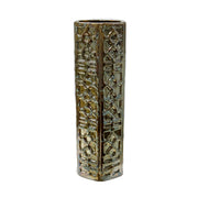 Sagebrook Home Hexagonal Vase, Antique Silver