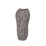 Sagebrook Home Pierced Ceramic Vase, Gray