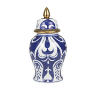 Sagebrook Home VC10467-02 White/Blue Temple Jar, Bold