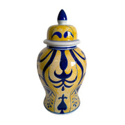 Sagebrook Home Yellow/Blue Temple Jar, Bold