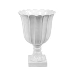 Sagebrook Home White Footed Urn Vase 13.75``