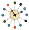 LeisureMod Concordia Modern Design Round Colorful Balls Silent Non-Ticking Wall Clock