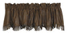 HiEnd Accents Tooled Leather VL with Fringe,Chocolate