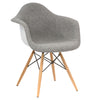 LeisureMod Willow Fabric Eiffel Accent Chair Grey