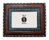 HiEnd Accents Turq Edge w/Stitching Lthr Insert (EA)