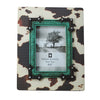 HiEnd Accents Cowhide Frame with Turquoise Trim